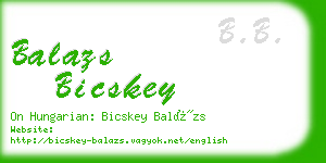 balazs bicskey business card